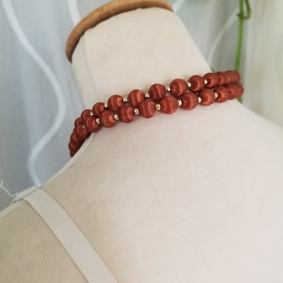 Classic Stacking Beaded Necklaces Estate Jewelry Set, Colorful mid century MOD - Picture 5 of 12